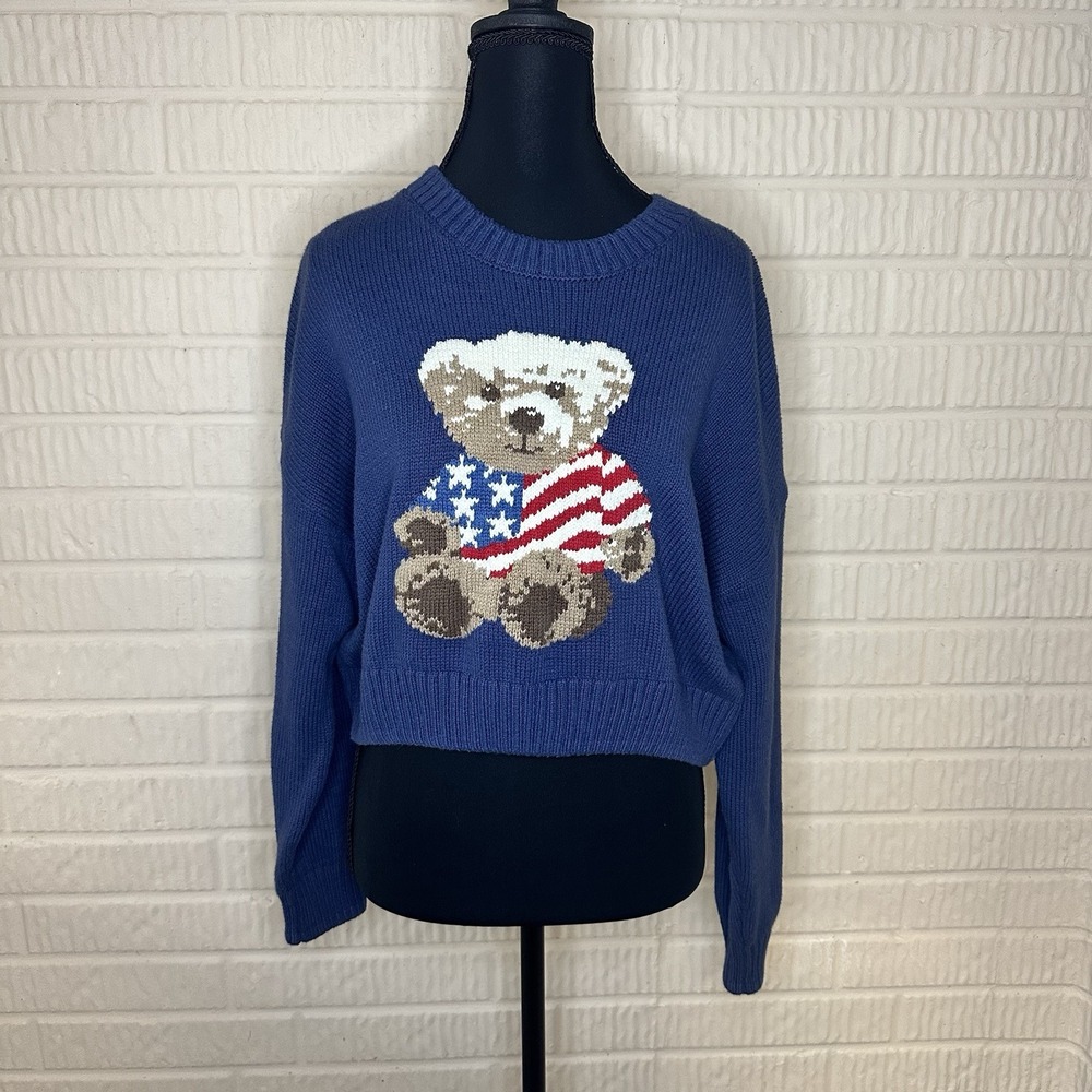 Grayson Threads Blue Teddy Bear Sweater